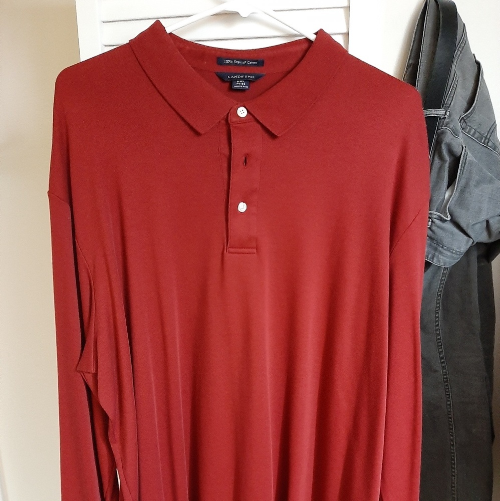 Red XXL long sleeve polo
